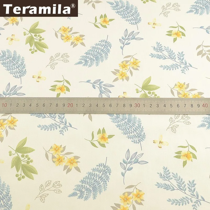 Teramila печатные цветы хлопок ткань метров Telas Tissu DIY лоскутное одеяло платье простыня для детей Домашняя подушка