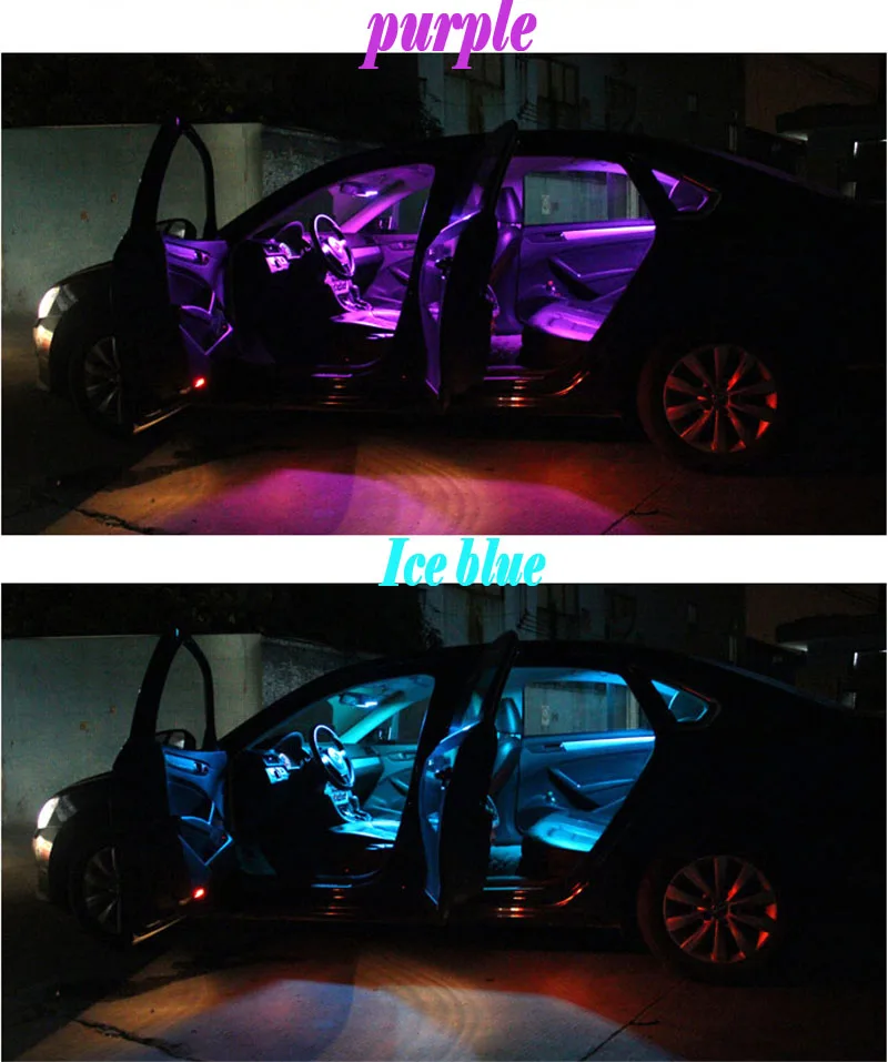 2x светодиодный RGB Авто лампочка для салона автомобиля светильник купольная лампа для чтения карты для Volkswagen POLO Golf 4 5 6 7 Passat b5 B6 MK5 MK6 CC EOS Tou