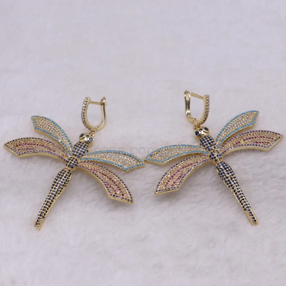 2 пары металлические серьги-гвоздики со стрекозой | Украшения и аксессуары