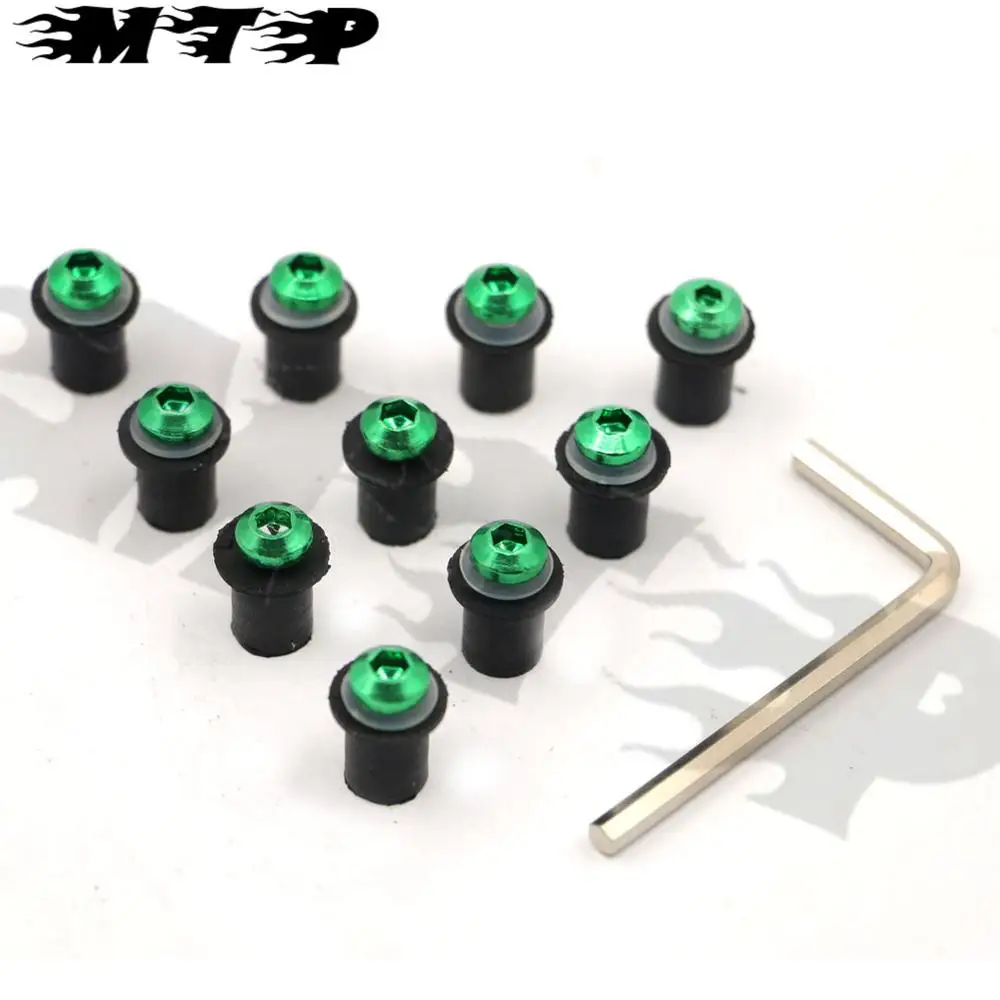Мотоциклетный болт для лобового стекла 5 мм M5 Комплект болтов с винтовой гайкой и