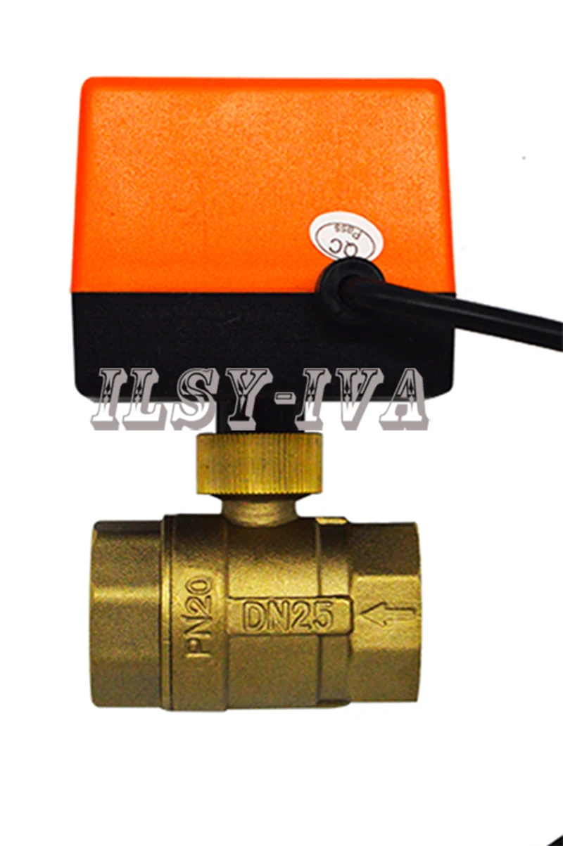 DN25 (G1.0 &quot) латунный моторизованный шаровой клапан AC24V/AC220V Тип переключателя