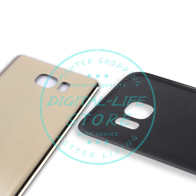 Для Samsung Galaxy S7 задняя крышка корпуса батареи для G930 стекло + пластик 3 м клей запасные части|Корпусы и рамки