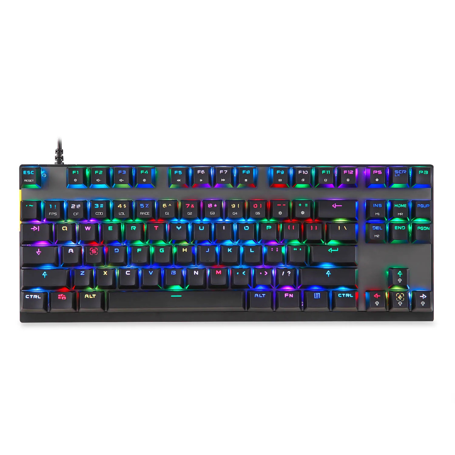 Pink MOTOSPEED K82 профессиональная игровая механическая клавиатура Rgb Led подсветка Usb Проводная 87 клавишная клавиатура для спортивных игр - Цвет: Pink