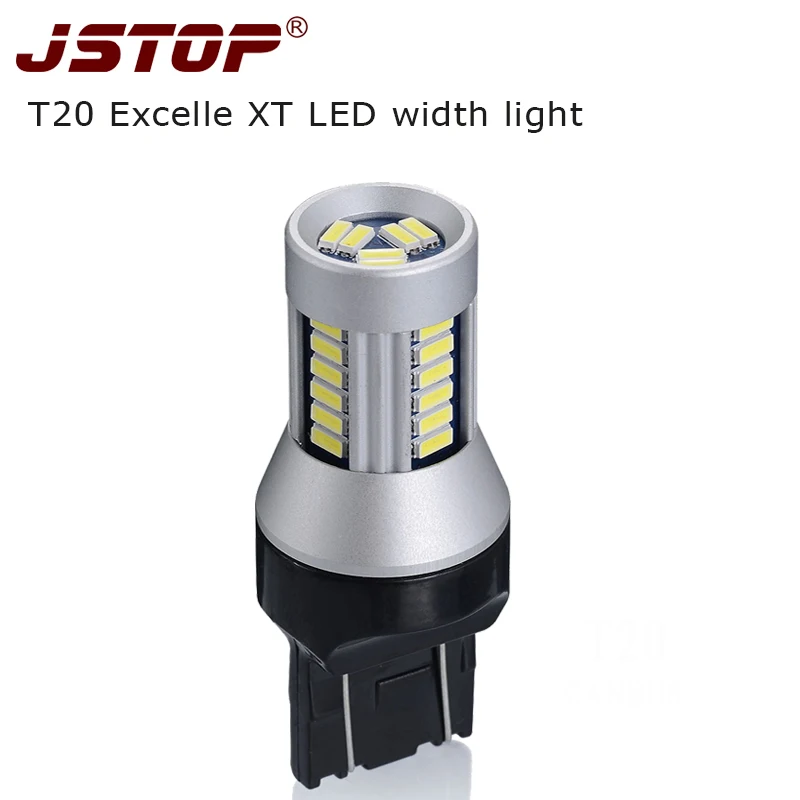 JSTOP XT width светильник s 7443 супер яркий 24 В Дневной led 12 T20 W21/5 Вт лампа 4014SMD габаритный