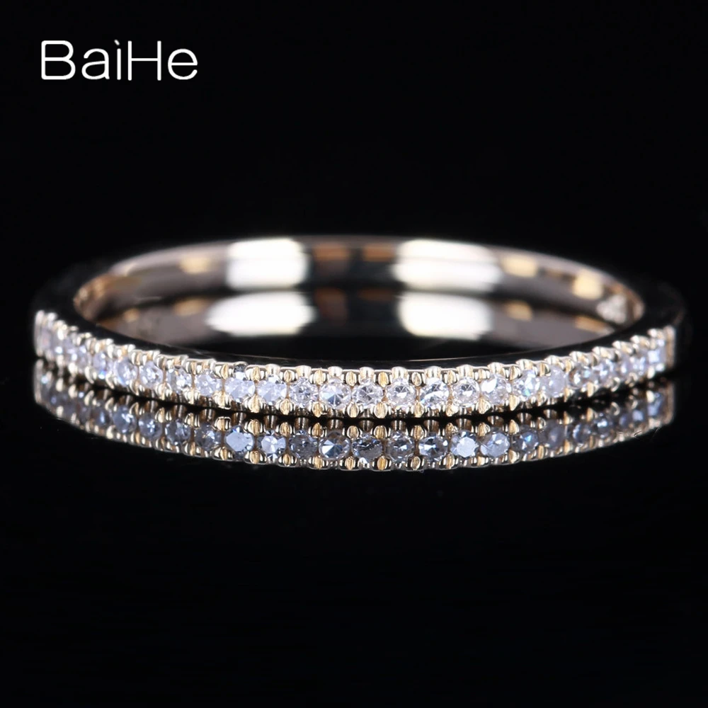 BAIHE однотонные 14k желтое золото Сертифицированные 100% натуральные бриллианты