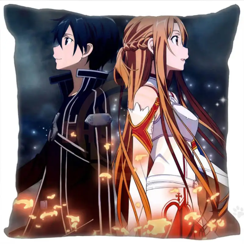 Заказная Горячая Распродажа чехол для подушки Sword Art Online quare на молнии 20x20 см 35x35 40x40