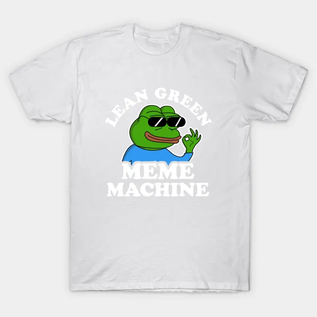 Весна лето brand clothing 2017 новая мода печатных постное зеленый мем машина-t-рубашка с