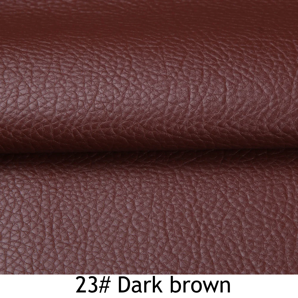 23 Dark brown 25 см* 34 см искусственная кожа личи ткань украшения стены DIY ручной работы сшить одежду аксессуары поставки - Цвет: 23 Dark brown