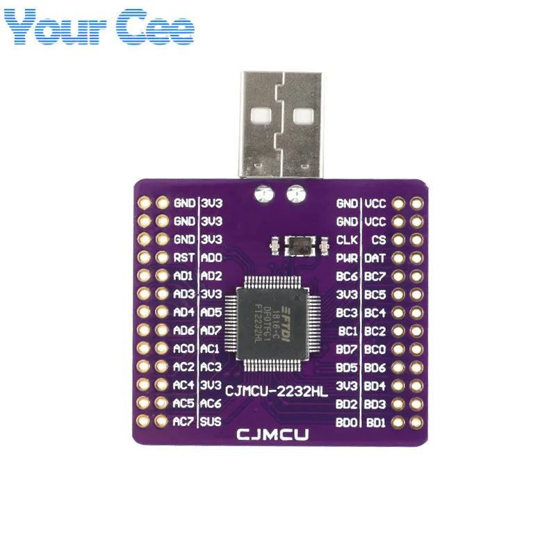 FT2232HL USB TURN UART FIFO SPI I2C JTAG RS232 Module CJMCU 2232HL to двухканальный модуль|Интегральные схемы| |