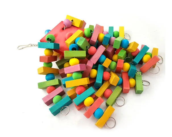 Аксессуары для птиц попугай цветные деревянные игрушки игрушка струнные 603g | Дом