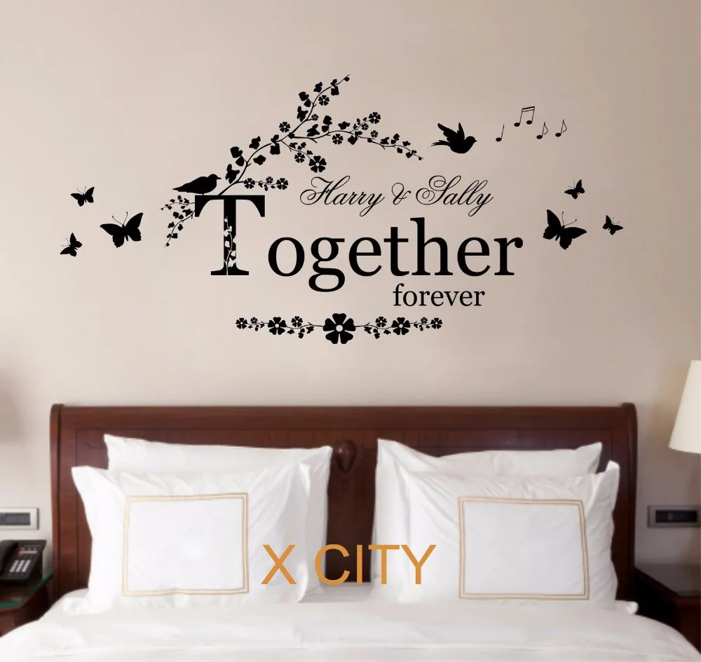 Персонализированное имя Lover Together Forever QUOTE Настенный Съемный художественный