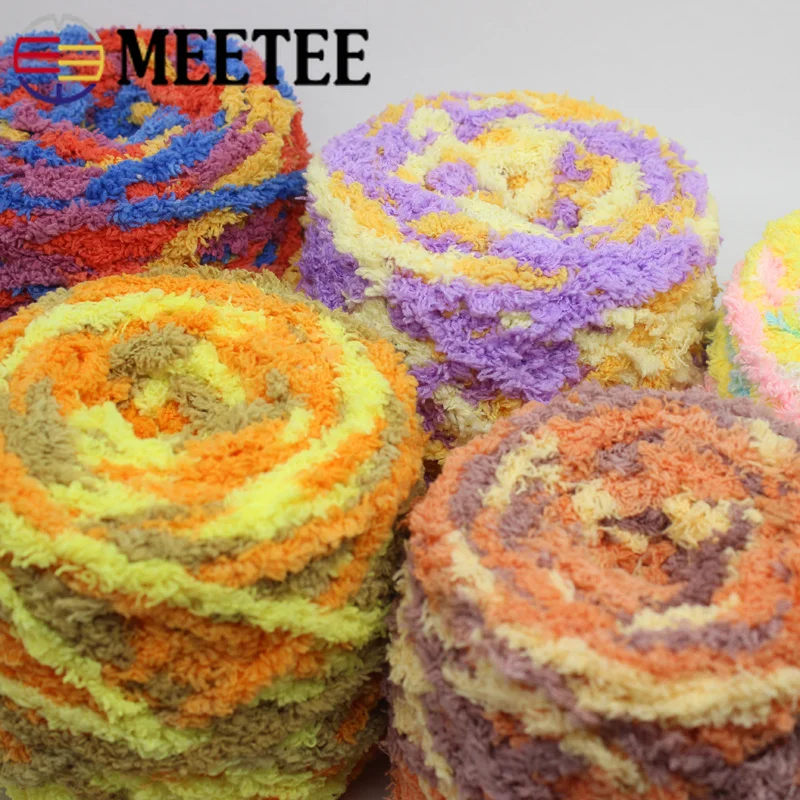 Meetee 2pcs Dyed Coral Velvet Wool Yarn DIY Hand-woven Brooch Needle Children's Jacket Doll Hand-knitted BD309 | Дом и сад