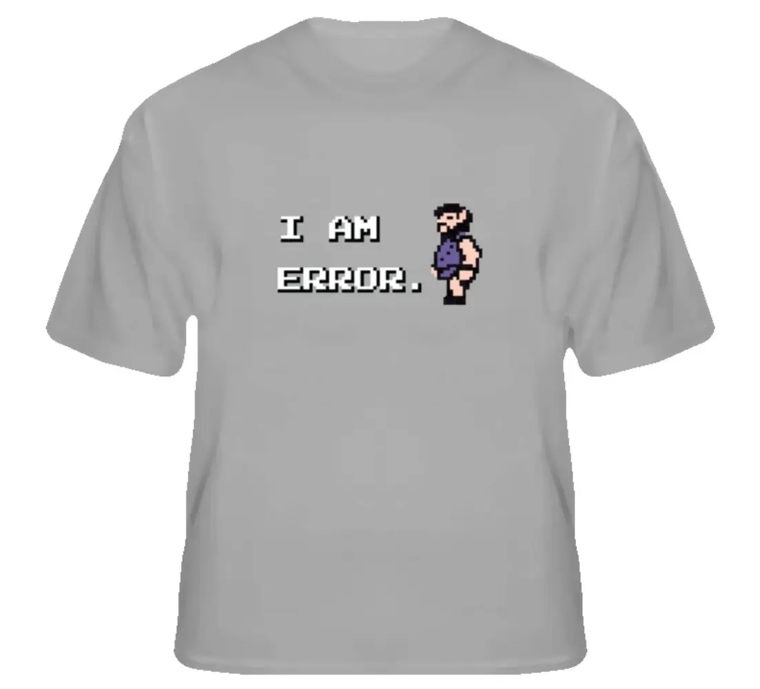 Legend of Zelda 2 I Am Error футболка с героями мультфильмов Мужская унисекс новая модная