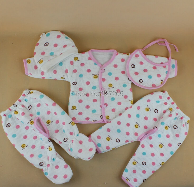 Новорожденный одежда комплект шляпа + рубашка 2 брюки рыгающие с комикс dot хлопок