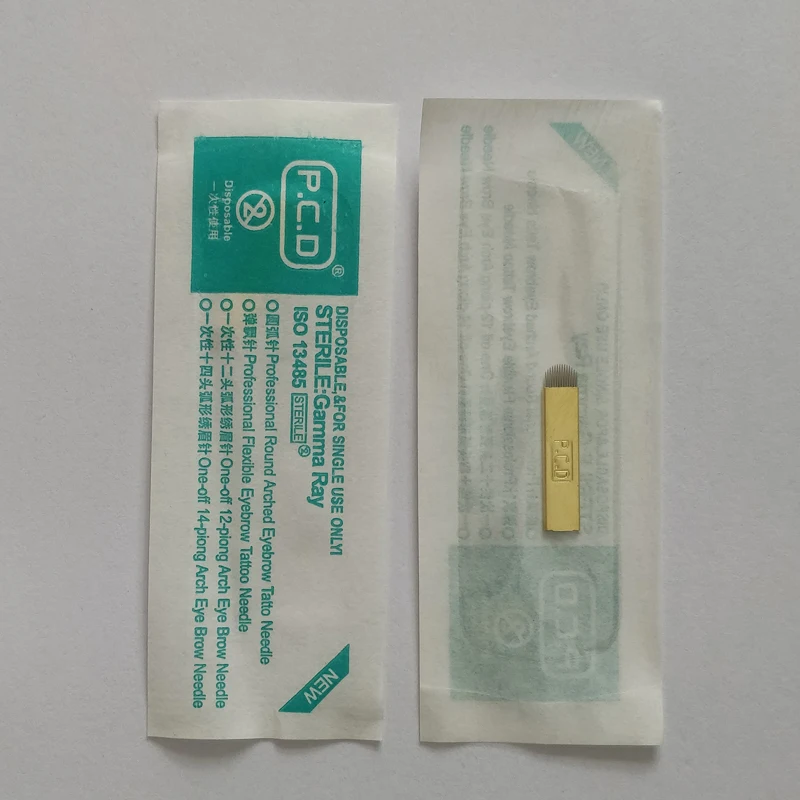100 шт pcd 14 pin u форма твердая игла микроблейдинг жесткие лезвия карандаш для бровей