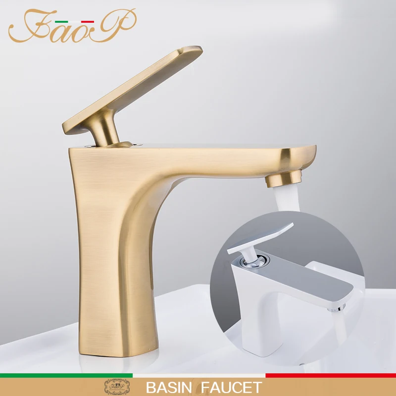 

FAOP Basin Faucets brass faucet for bathroom faucet mixer waterfall basin mixer bathroom sink basin mixer tap tapware
