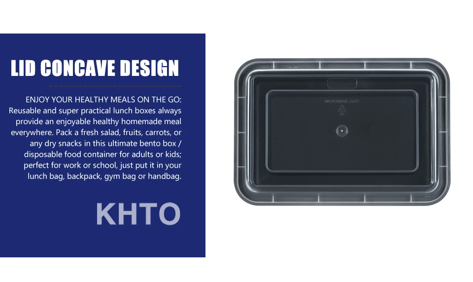 KHTO контейнеры для хранения продуктов с крышками Bento Box Ланч-бокс для пикника коробка для хранения продуктов микроволновая печь и мыть в посудомоечной машине