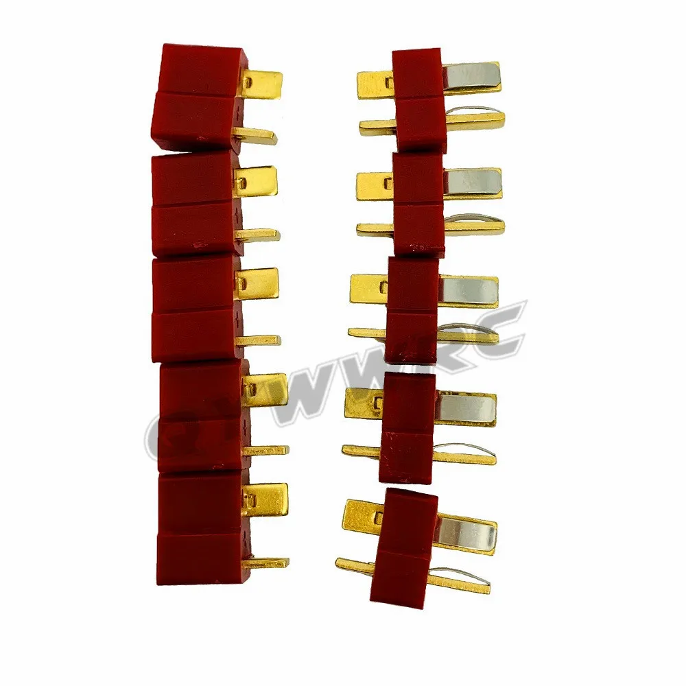 20 шт. 10 пар Т образных штекеров типа Deans для RC LiPo Battery ESC|Детали и аксессуары| |