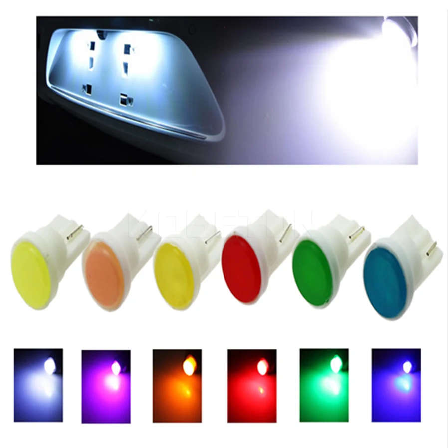 Новинка 10 шт. автомобильный внутренний светодиодный светильник T10 COB W5W лампа с