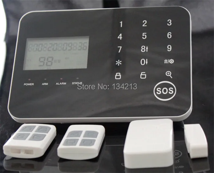 Free Shipping Black 99 Wireless Zones Touch Screen LCD&ampGSM &ampPSTN&ampVoice Dual Network Home Security System House Alarm system |