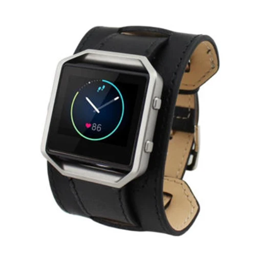 Кожаный ремешок для наручных часов Fitbit Blaze LED Watch Tracker браслет черного цвета|watch band