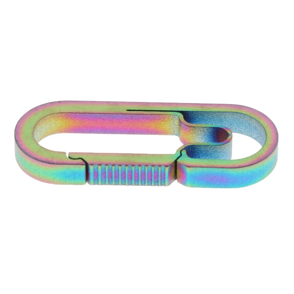 4cm Colorful Высокопрочный открытый титановый сплав Пряжка Карабин брелок для ключей зажим крюк скалолазание инструмент - Цвет: 4cm Colorful