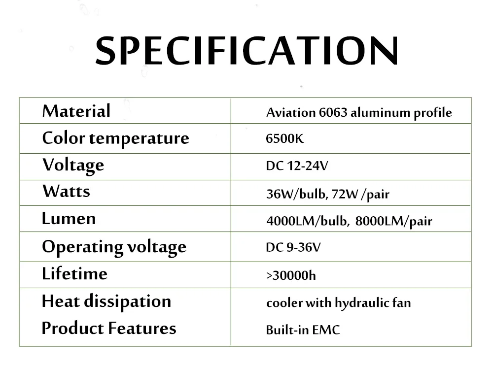 2 шт. H7 Led H4 H1 H3 H11 H8 H9 9005 HB3 9006 HB4 автомобилей головной светильник Авто Передние противотуманные фары светильник автомобильная лампа 72 Вт 8000lm 6500k