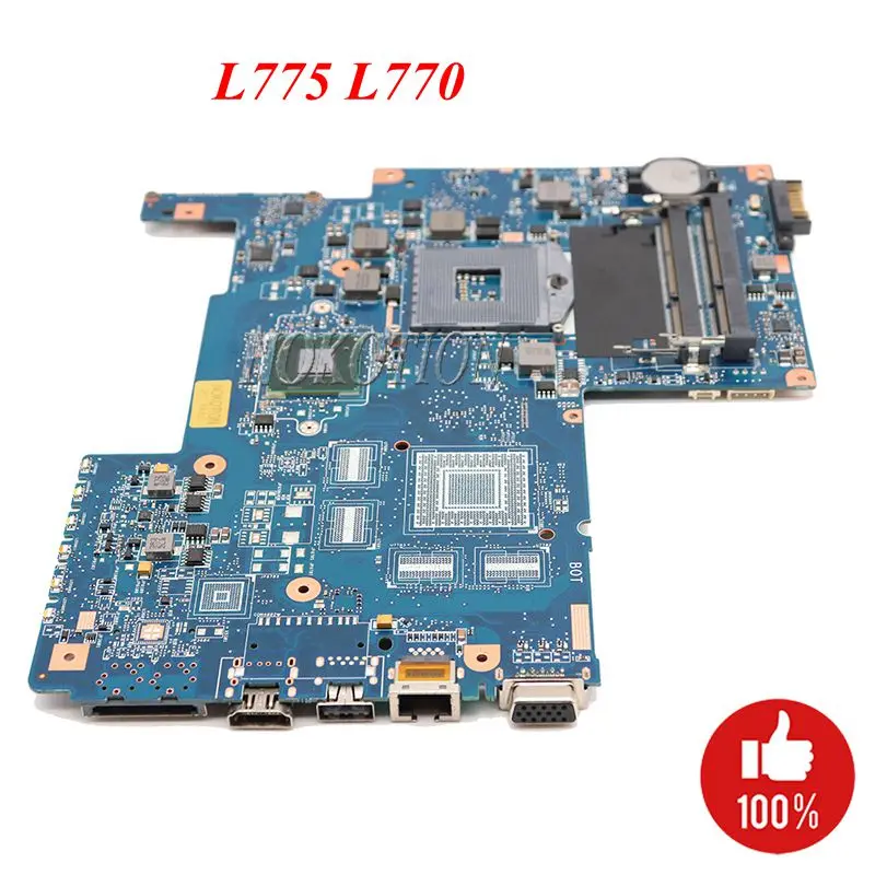 NOKOTION для ноутбука Toshiba Satellite L775 материнская плата 08N1-0NA1J00 HM65 GMA HD DDR3 H000032290 основная плата