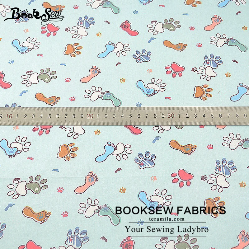 Booksew, хлопок, саржевая ткань, узор, ткань для шитья простыней, Крафт, скрапбукинг, квилтинг, синий, домашний текстиль
