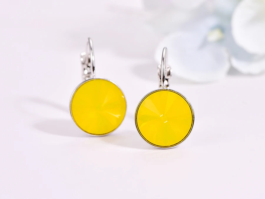 Серьги-гвоздики с кристаллами Swarovski, новые модные круглые женские серьги Bella, вечерние свадебные серьги, ювелирные изделия, подарок для мамы и женщины