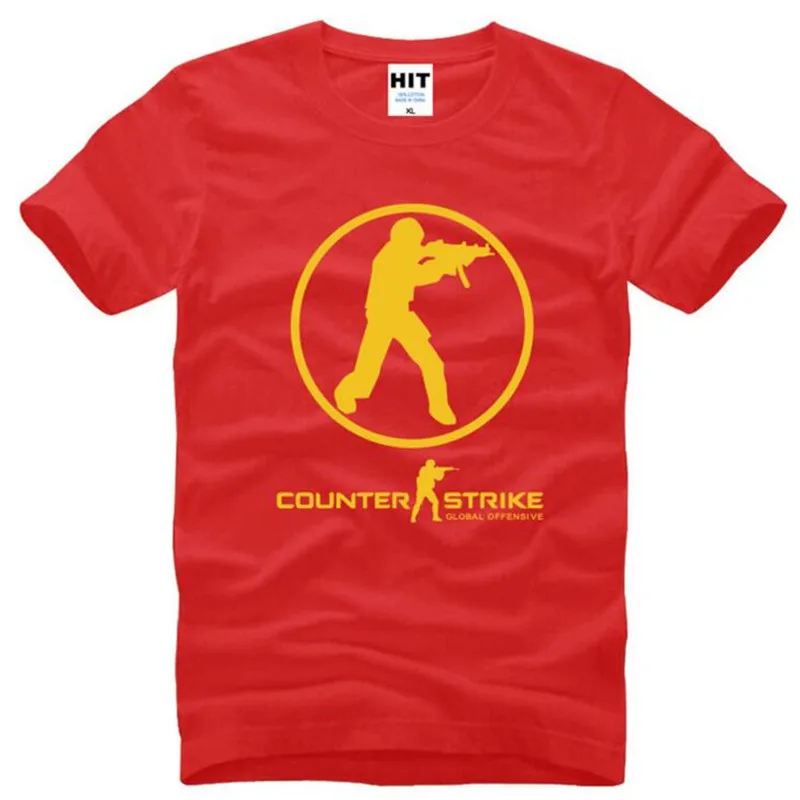Футболка мужская с принтом игры Counter Strike CS хлопковая рубашка коротким рукавом и