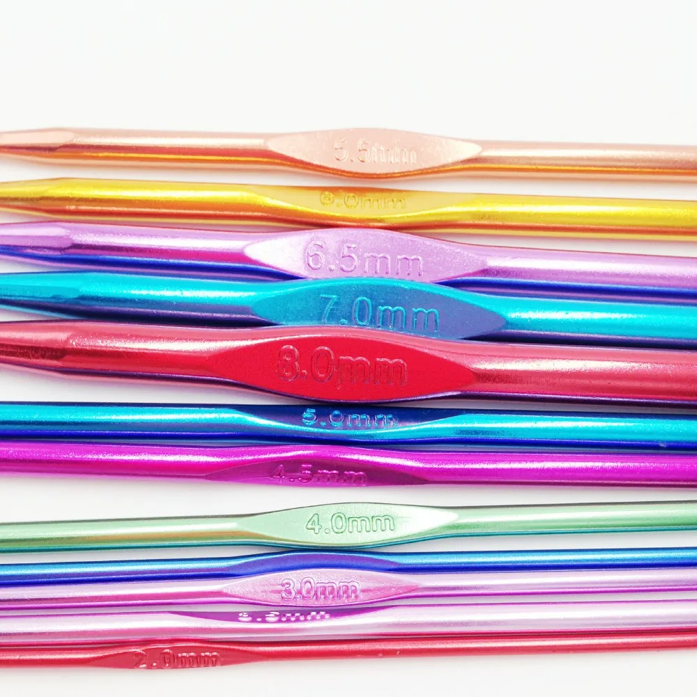 CAMMITEVER 12 шт многоцветные Швейные штифты иглы Алюминиевые крючки для вязания спицы