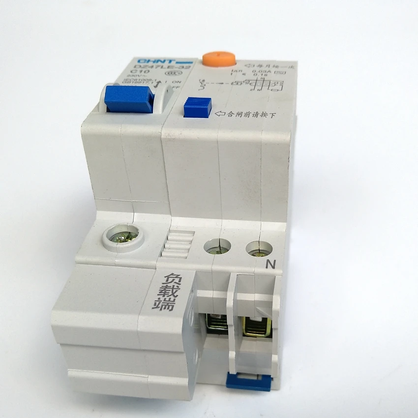 Чинт DZ47LE-32 1P+N C10A 30мА Устройство защитного отключения по току утечки/дифференциальный автоматический выключатель с резидуальным током.