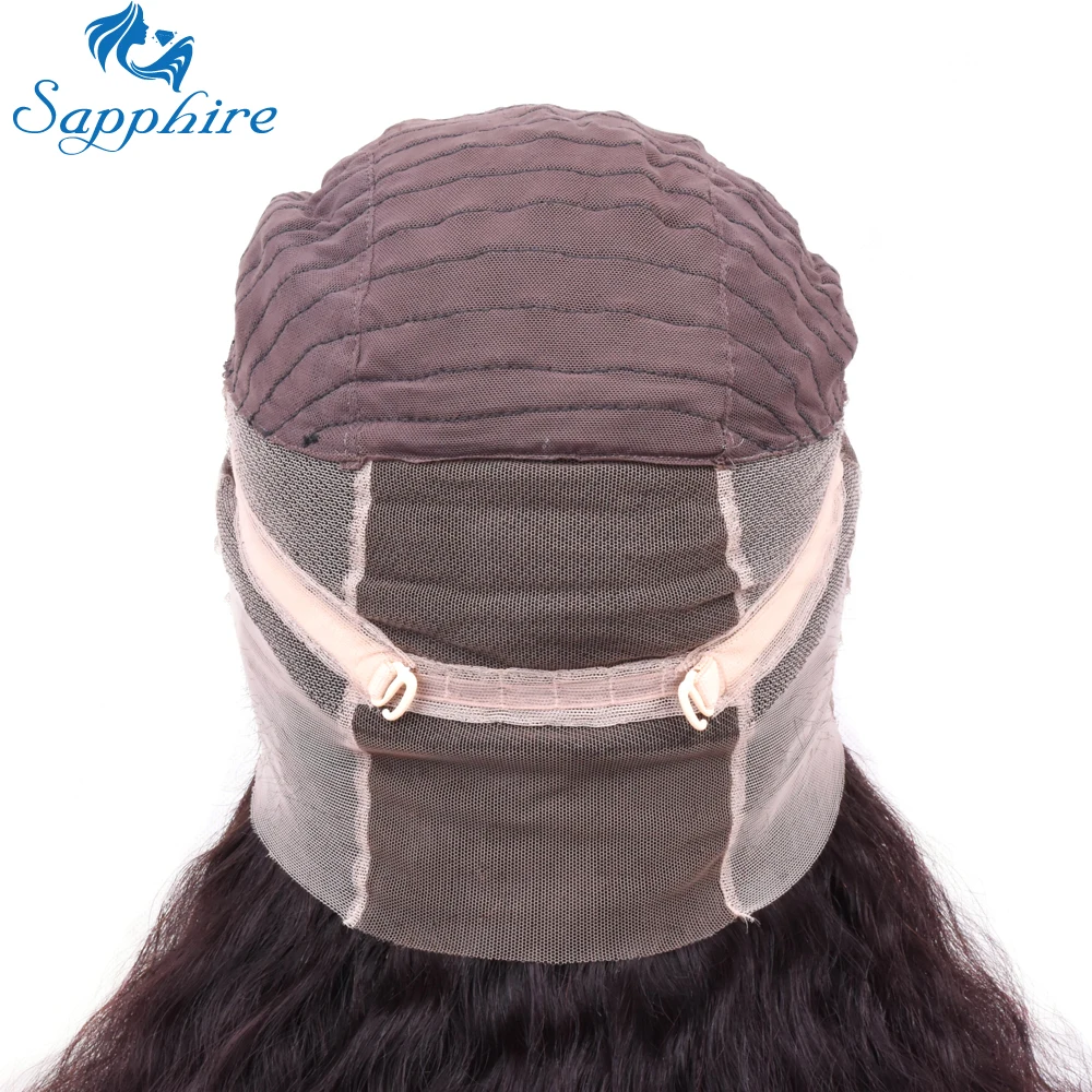 Парики из человеческих волос с сапфировым кружевом глубокая волна 150% плотность