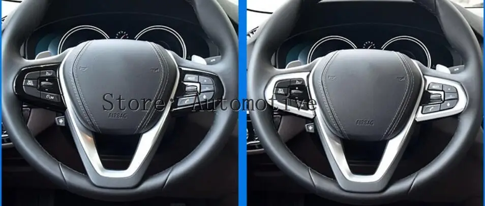 Для BMW 5 серии G30 2018 автостайлинг ABS хромированный интерьер рулевое колесо Кнопка