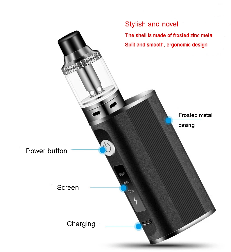 Новая электронная сигарета HT 60W набор Vape ручка электронные сигареты подходит для