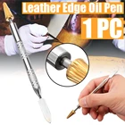 Ручка медная с двойной головкой для окрашивания кожи, инструмент для самостоятельного изготовления изделий из кожи