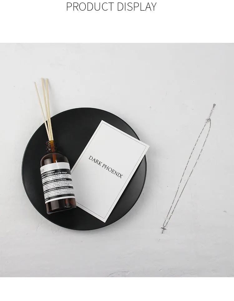 

100% Genuine S925 Sterling Silver Pendant Simple Wild Cross Female Necklace Gift