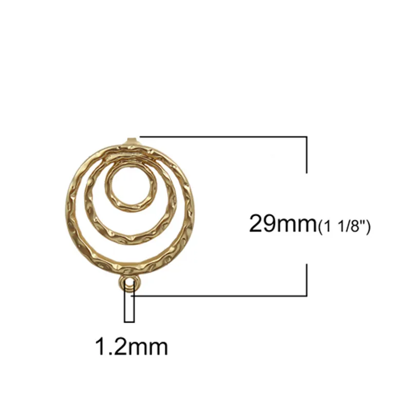 5 DoreenBeads, цинковый сплав, Boho Chic, этнический стиль, серьги-гвоздики, фурнитура, сердце, матовое золото, с петлей, ювелирное изделие, сделай сам, 2 пары - Окраска металла: 5