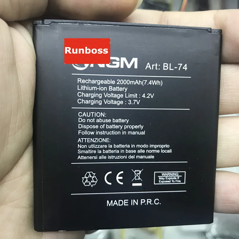 

3,7 V 2000mAh оригинальный качественный аккумулятор BL-74 для NGM Harley Davidson
