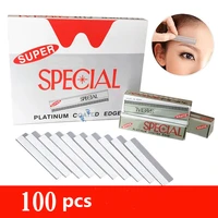 permanent makeup stainless steel microblading eyebrow razor pack of 100 white tattoo supplies for eyebrow tattoo