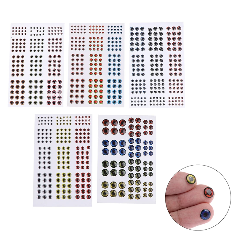 

Hot Sale 1 Set/183pcs/72pcs Artificial Fish Eyes 0.39" 3D 4D 5D Holographic Lure Fish Eyes Fly Tying Jigs Crafts