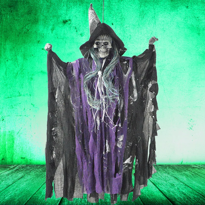 2017 Хэллоуин Аксессуары Призрак загораются Средства ухода для век висит черный