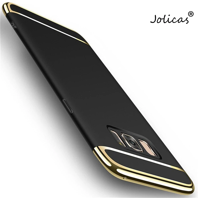 Роскошный чехол 3 в 1 для samsung Galaxy S8 S9 S10 Plus Note 8 9 твердый переплет A10 A20 A30 A40 A50 A60 A70 M10