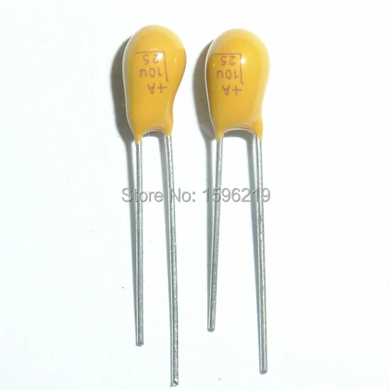 50 шт. танталовый конденсатор 10 мкФ 25V совершенно новый 25V10uF DIP радиальный|capacitor 10uf