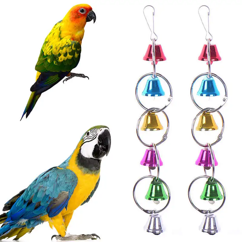 

JX-LCLYL Pet Bird Bell игрушки, жевательная игрушка для попугая, Подвесные качели для клетки, кокатильский попугай, подарок