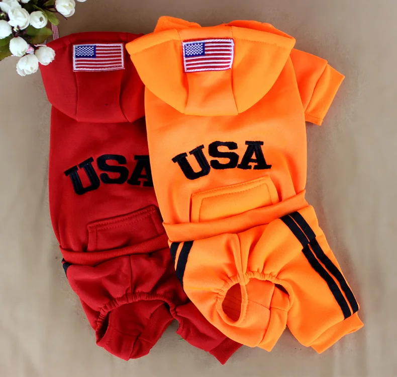 Модная одежда для собак Pet Cat пальто США зимний комбинезон 100% хлопковая куртка