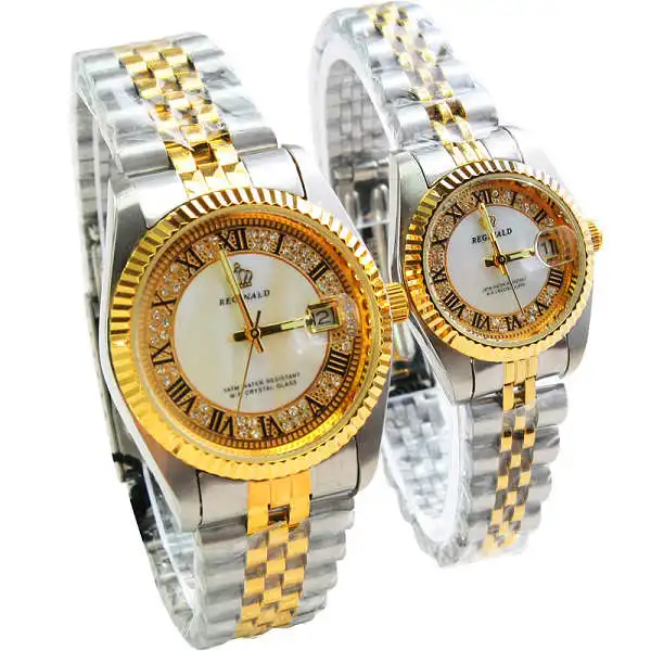 

HK Brand Lovers watch quartz shell calendar gold steel watch gift watch 157989