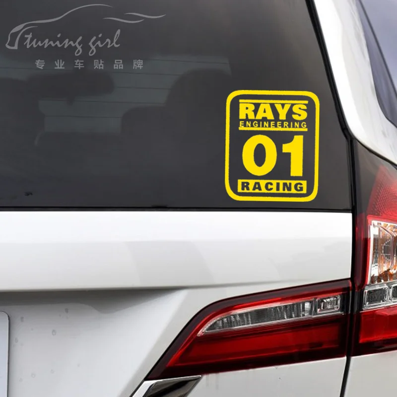 Автомобильные наклейки № 01, гоночные креативные виниловые наклейки с индивидуальными лучами, Автонастройка, Стайлинг, 18x15 см, 25x21 см D15