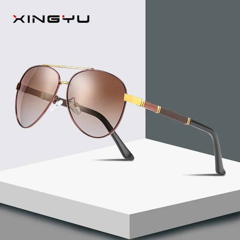 Солнцезащитные очки Xingyu мужские Поляризованные большие рамки Модные Винтажные Очки для вождения спортивные солнцезащитные очки ретро зеркало роскошный бренд